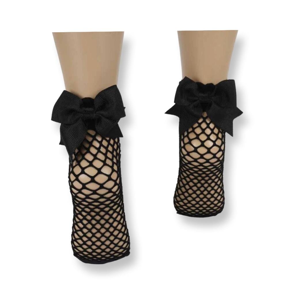 Net Ribbon Socks - Black Socks KATAMİNO 