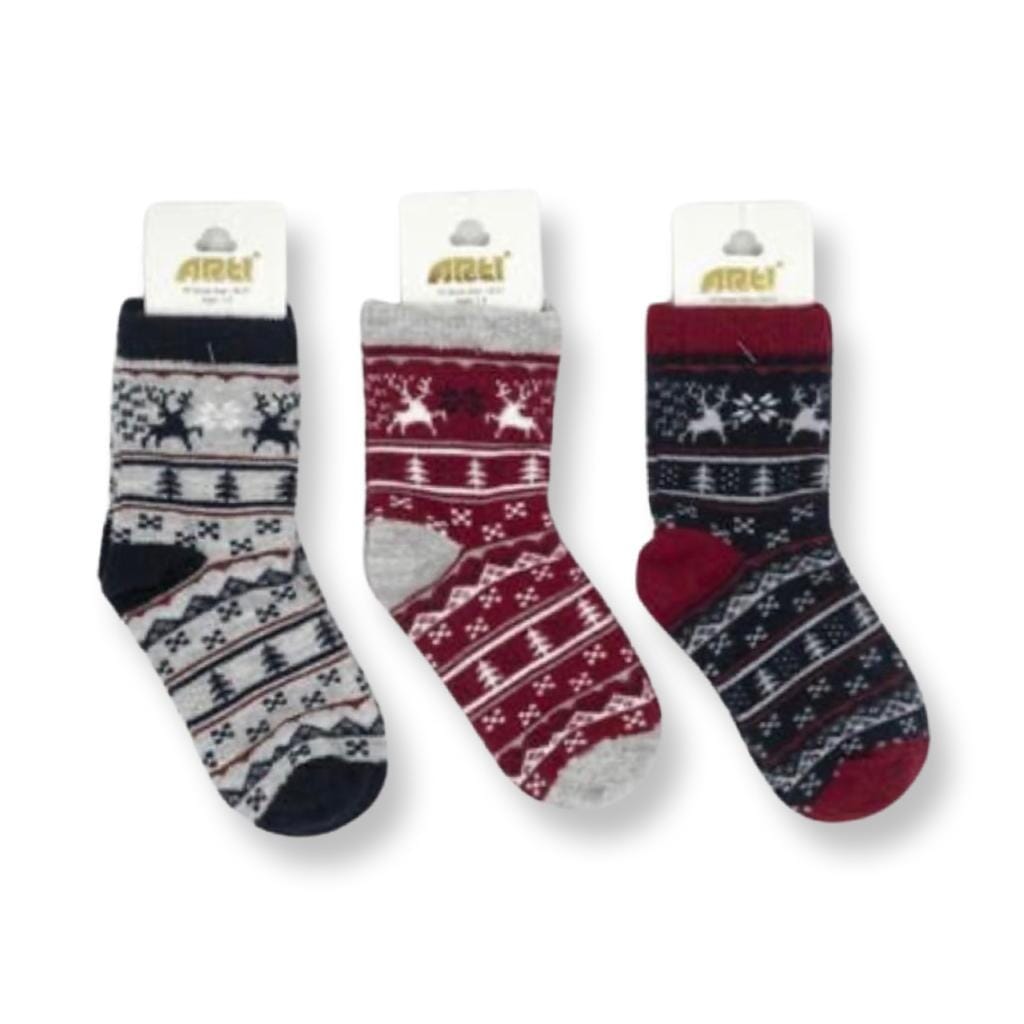 Unisex Designed High Ankle Cotton-Rich Socks Boys & Girls- 2 in 1 pack General ARTİ 