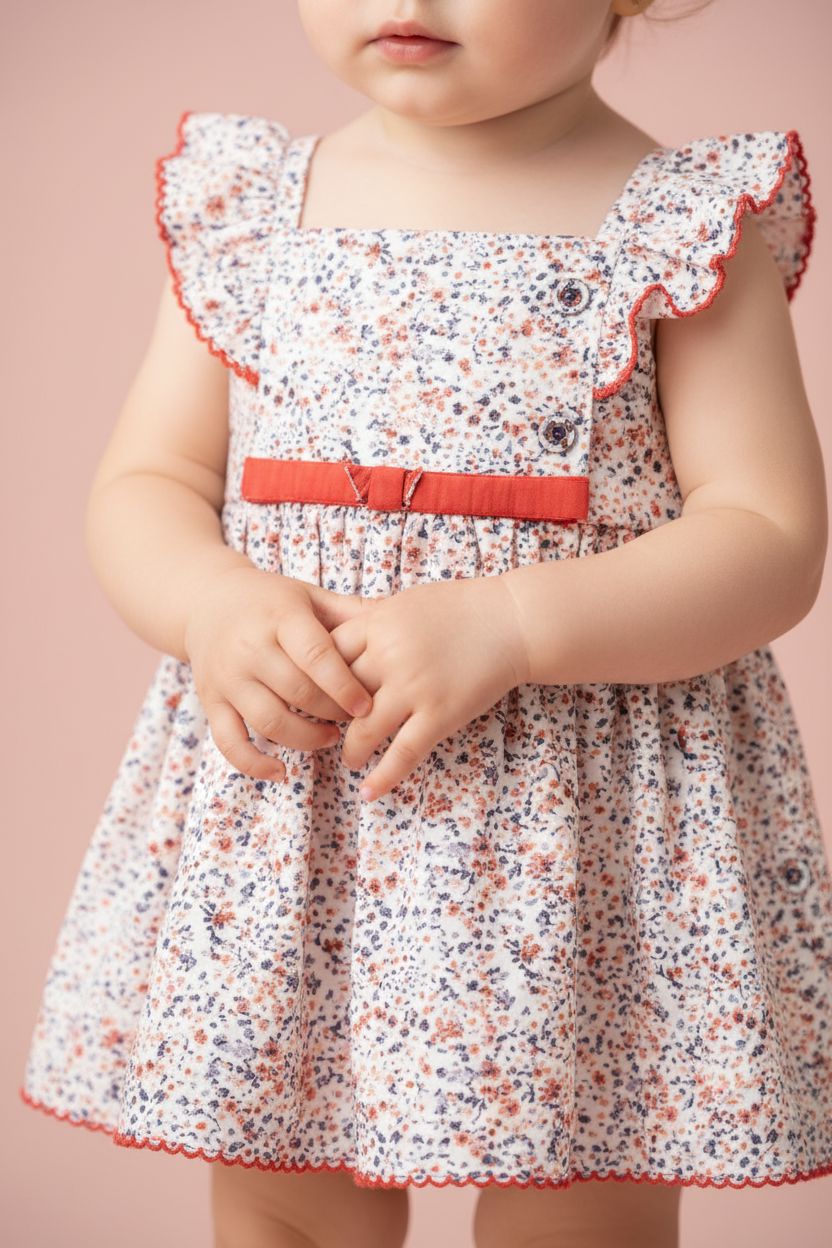 Baby Girl Floral Ruffle Dress Babydola 