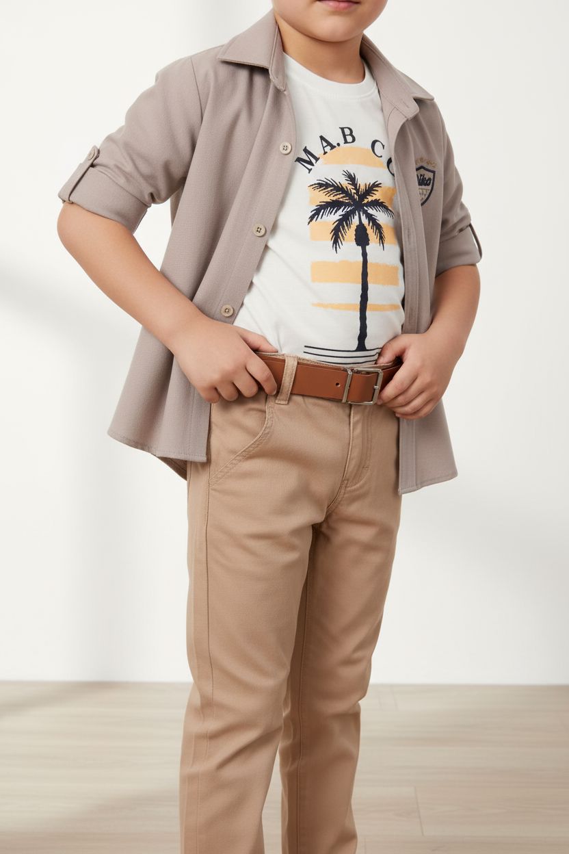 Boys' 3-Piece Smart Casual Set - Shirt, Chinos and T-Shirt (2-6 Yrs) boys outfit Togi 