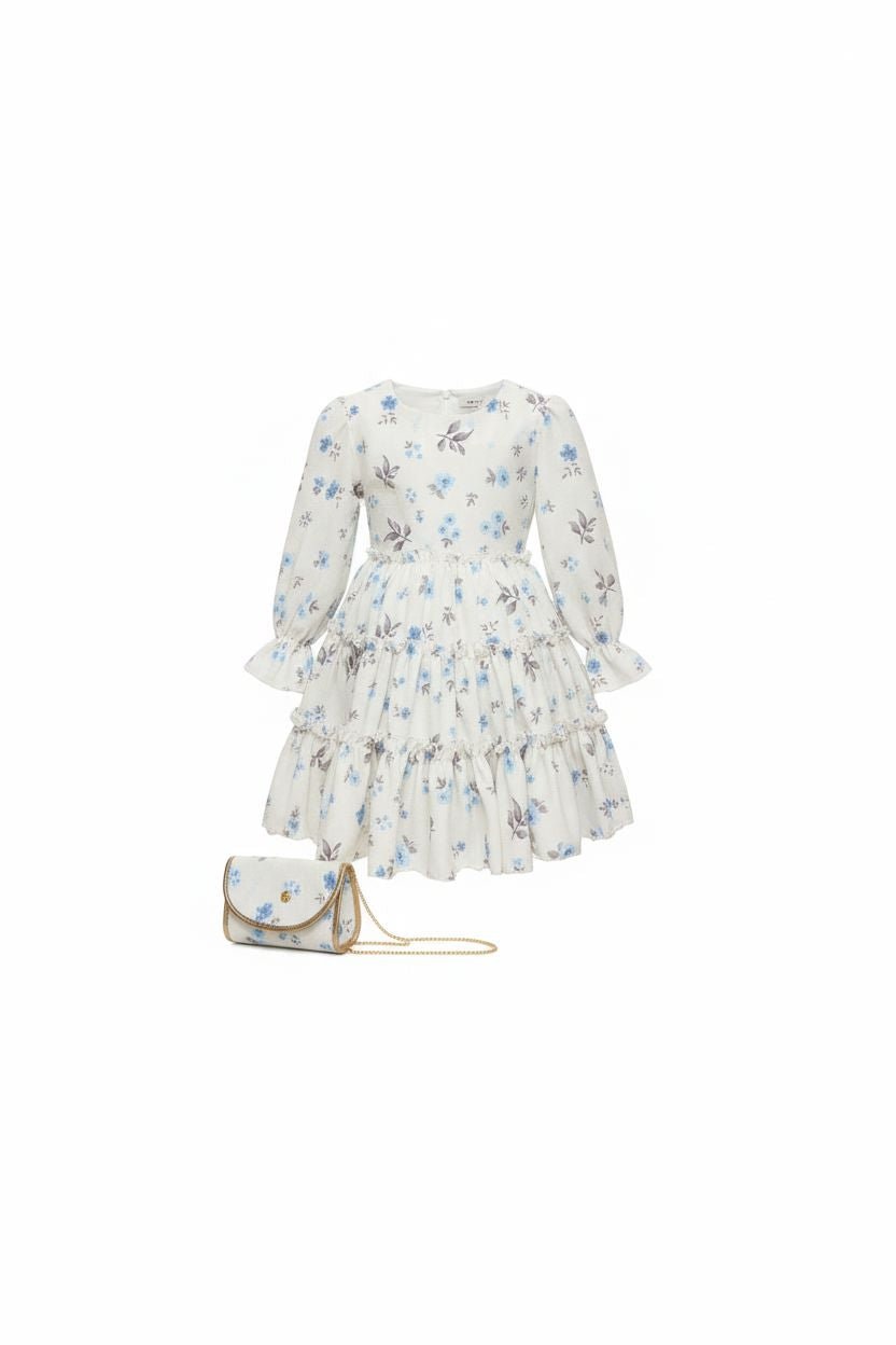 Dress and Bag Set in Floral Print (1-4Yrs) KIDS WEAR ENFETTO 