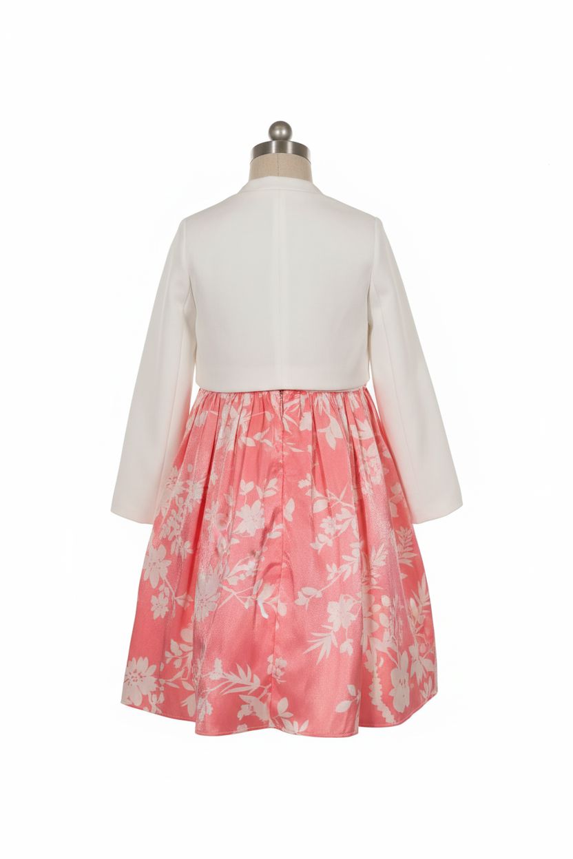 Girls Two-Piece Occasion Outfit - Coral | Ages 2-7 DRESS Himms 