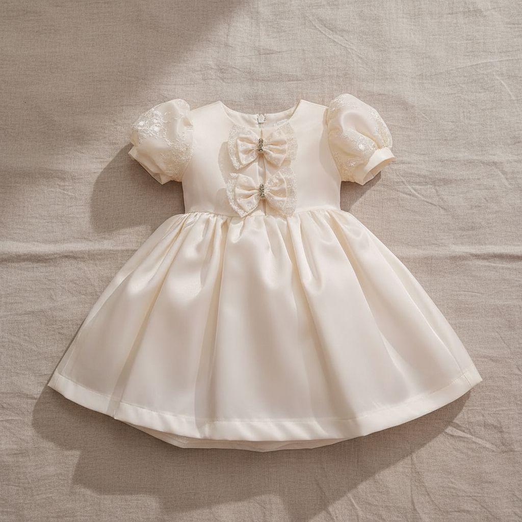 Elegant Ivory Dress for Girls Girls Wear Himms 