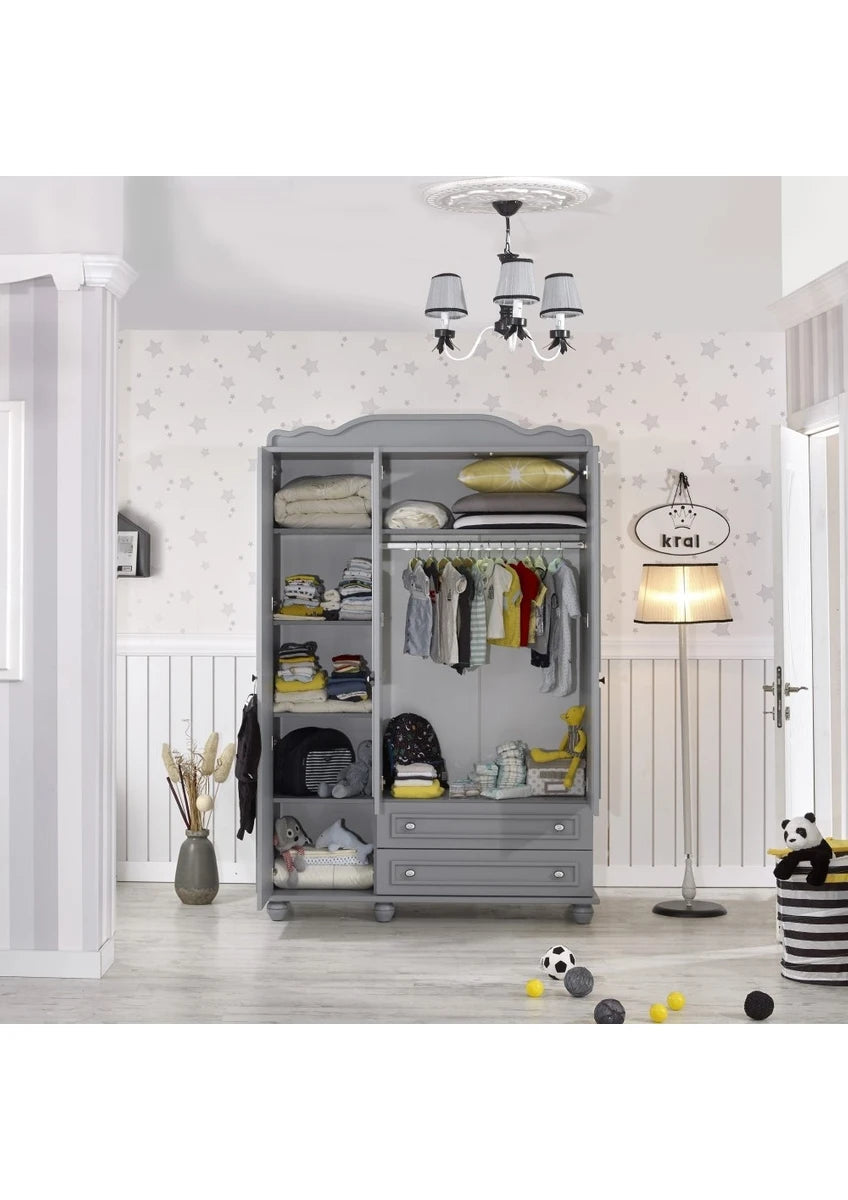 Kral Three-Door Cream Wardrobe furniture Meltem Smart 