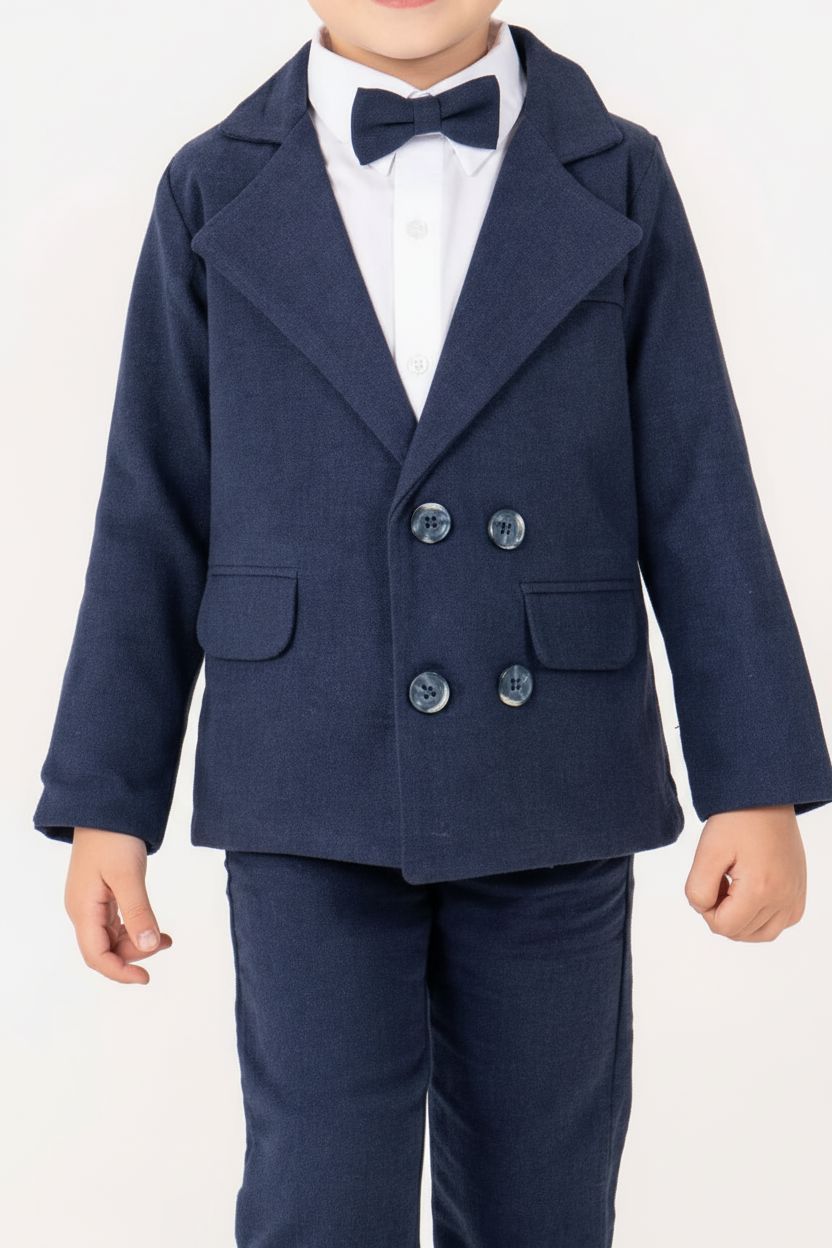 Boys' Navy Suit with Bow Tie (1-4 Years) boys outfit Weeny Kids 