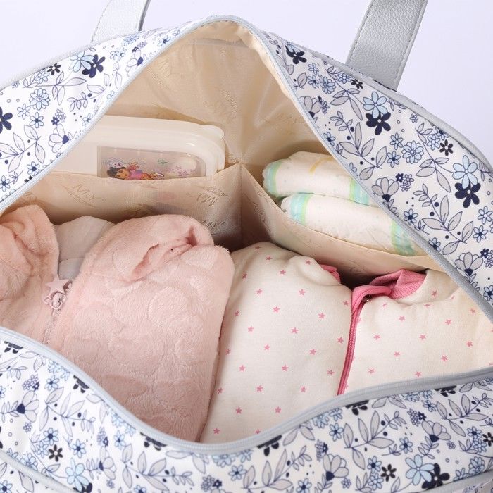 Candy Leather Diaper Bag - Single Handle Baby Care Bag - Pink M&Y 