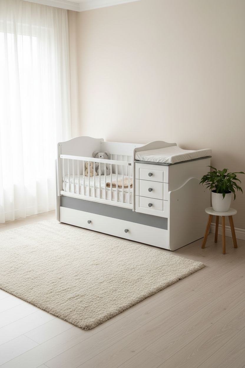 Carino Grey Convertible Cradle & Bed | MeltemKids | 0–12 Years General MELTEM SMART 
