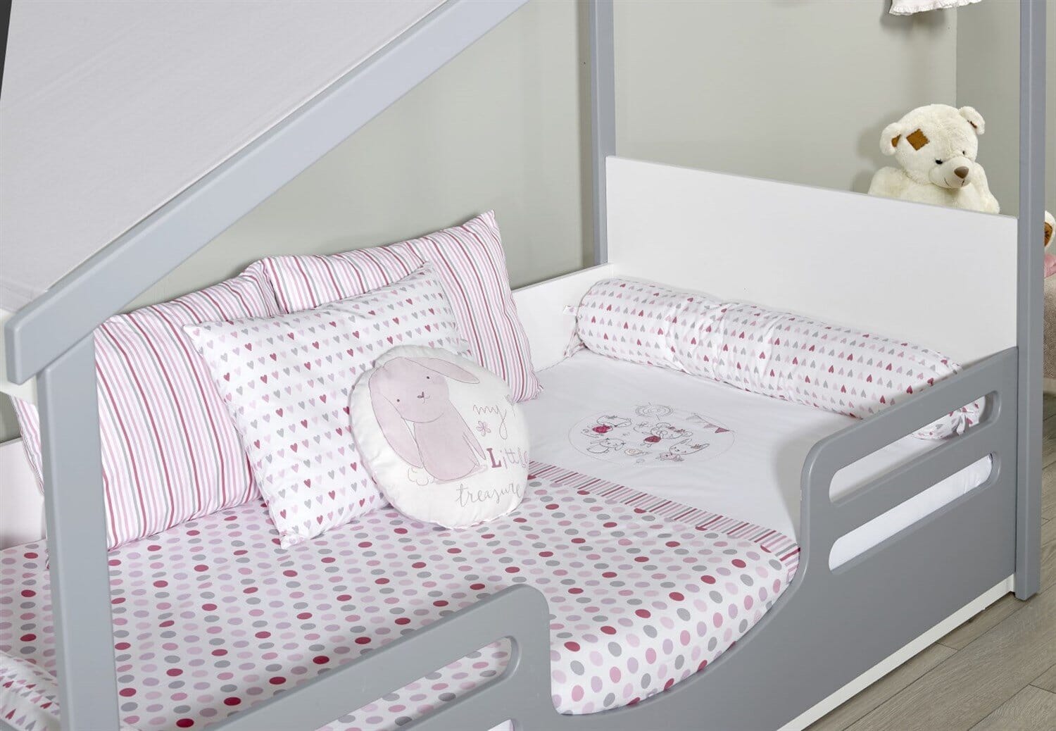 Boune Dreamy Gray Montessori Bed 100x200 cm by Meltem Kids furniture Meltem Kids 