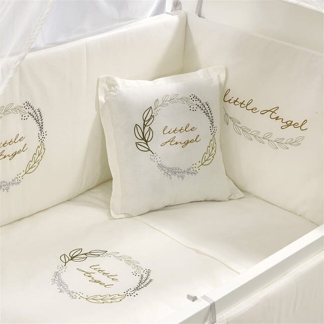 MeltemKids Angel Embroidered Cotton Baby Sleep Set – 7 Pieces Baby Bedding Set Meltem Kids 