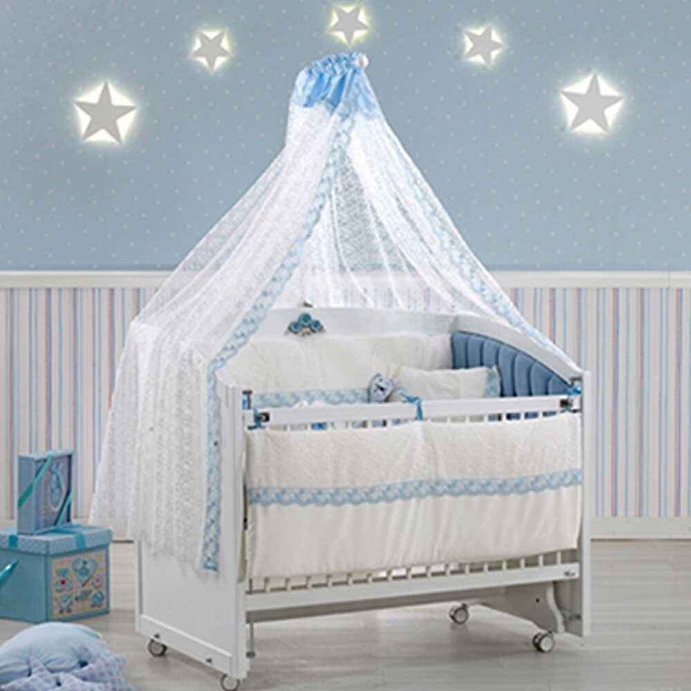 Dreamy Blue & White Baby Bedding Set Baby Bedding Set Meltem Kids 