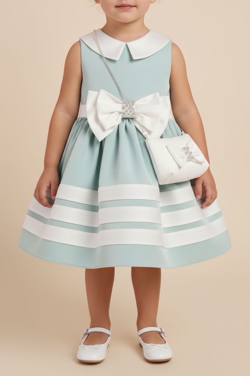 Girls Elegant Occasion Dress - Mint Green | Ages 2-6 DRESS Pamina Princess 