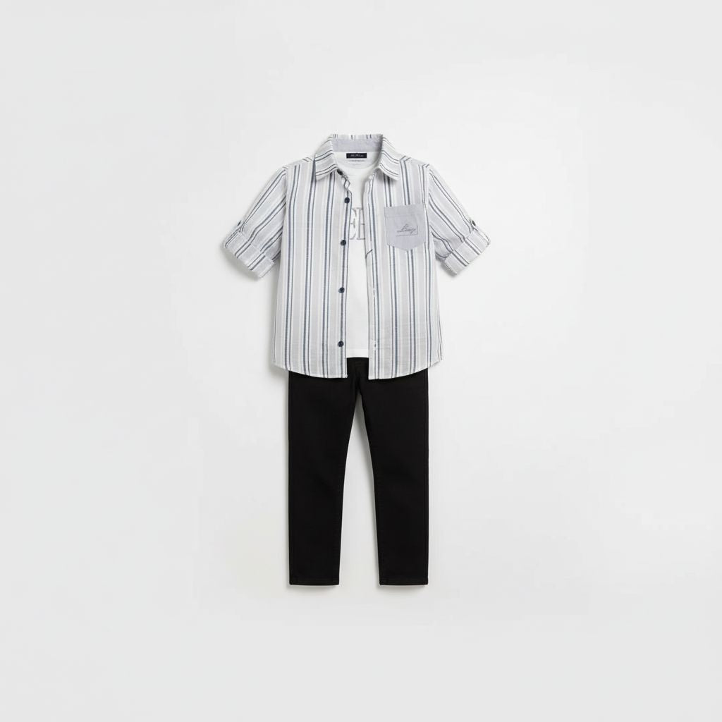 Striped Shirt and Trousers Set (2-5 Years) boys outfit Lucy Kids 