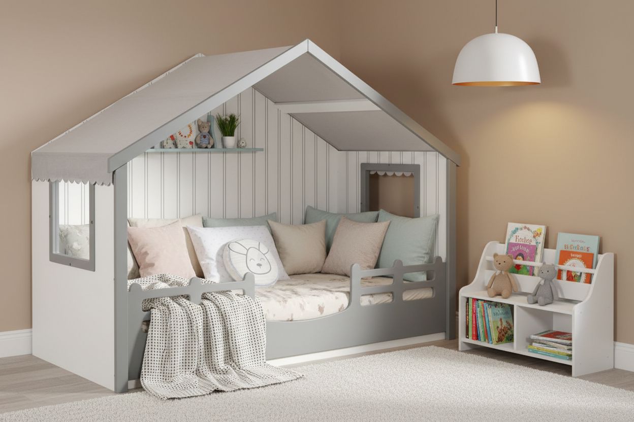 Boune Montessori Bed - Dreamy Gray furniture Meltem Kids 
