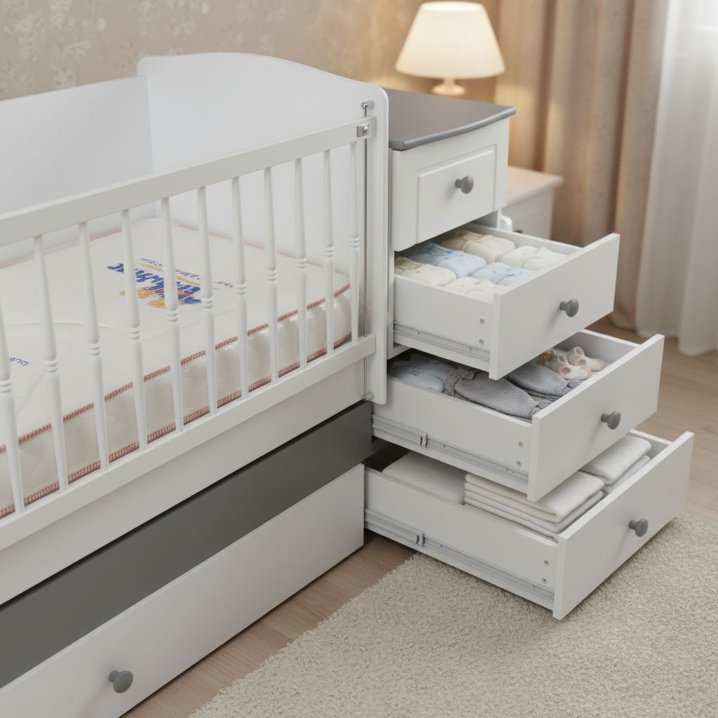 Carino Grey Convertible Cradle & Bed | MeltemKids | 0–12 Years General MELTEM SMART 