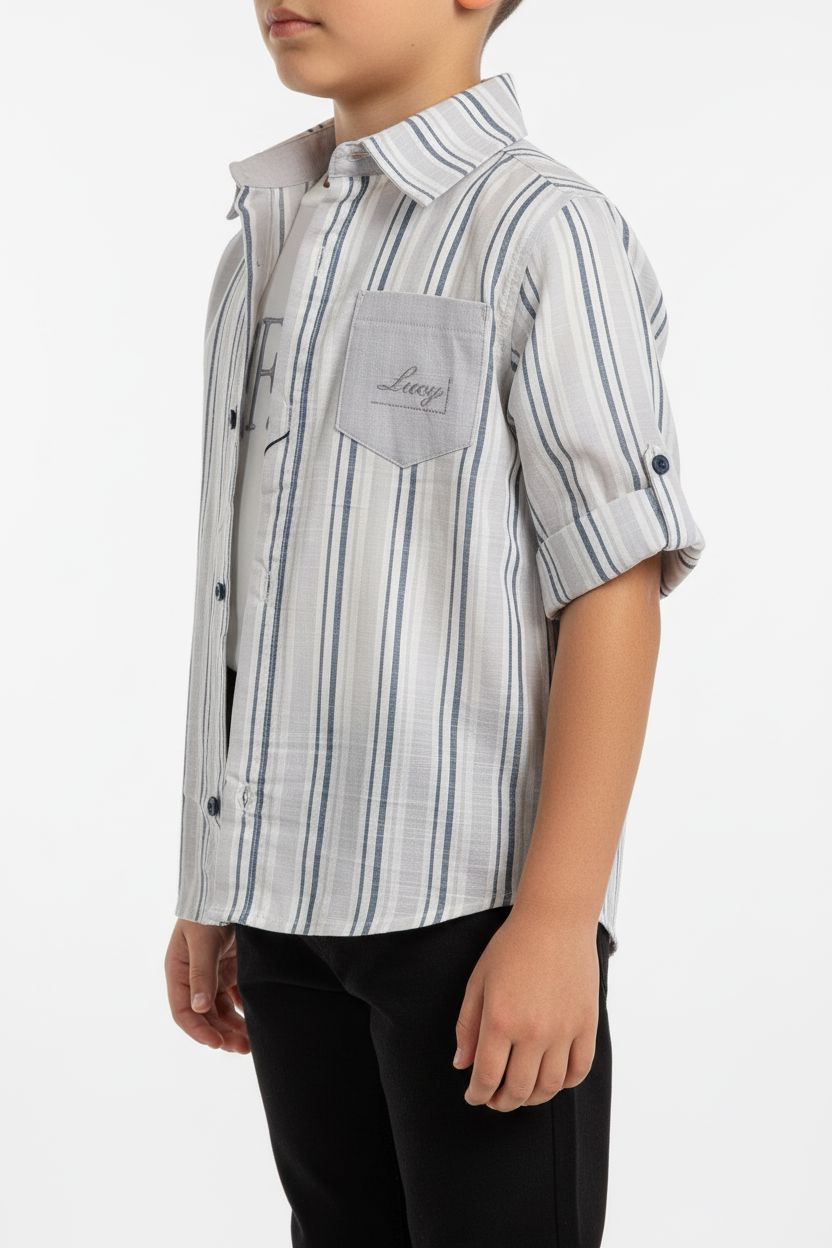 Striped Shirt and Trousers Set (2-5 Years) boys outfit Lucy Kids 