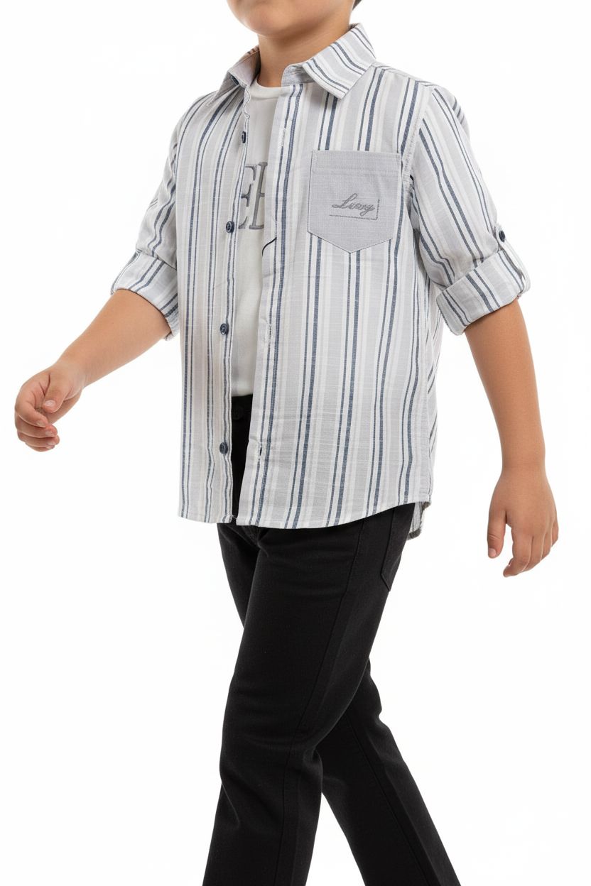 Striped Shirt and Trousers Set (2-5 Years) boys outfit Lucy Kids 