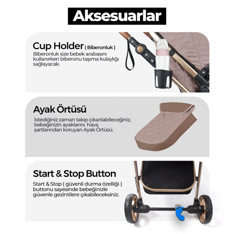Kiwi Go Travel System Stroller, Car Seat, Care Bag – Grey General KIWI 