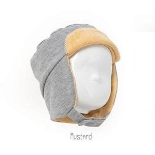 Mustard Winter Baby Boy Hat (0-3 Months) by Babydola, soft cotton blend for warmth and comfort.