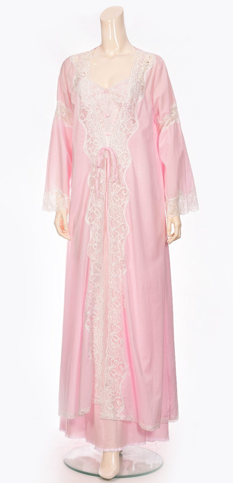 Cotton 2 Piece Danteel Sleep Dress - Pink Dress Coco Box 