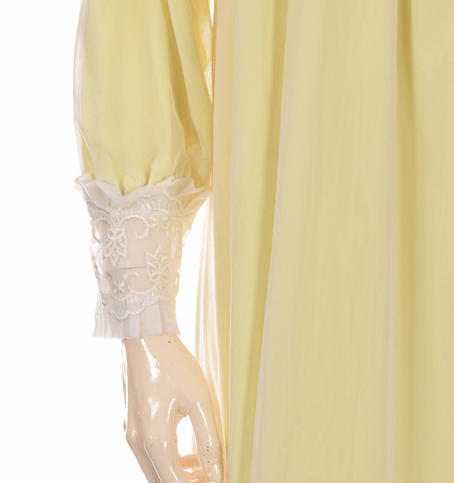 Jasmine Lace & Chiffon Night Dress -Yellow Dress Coco Box 
