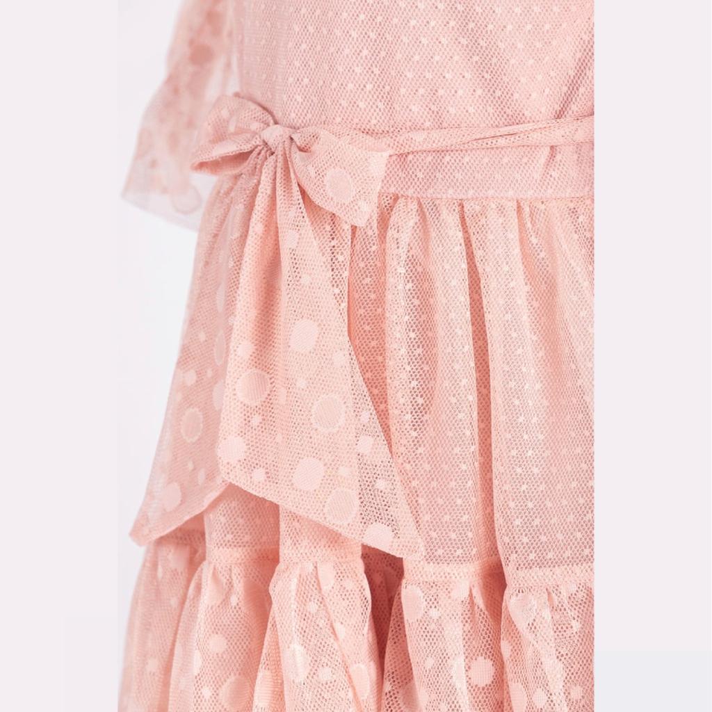 Pink Tulle Girls Dress Lace Multilayer General PAFIM 