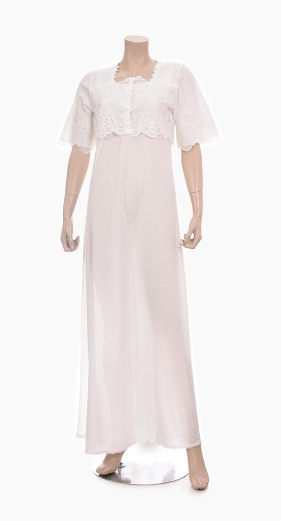 White Dotted Cotton Ladies Garment General Coco Box 