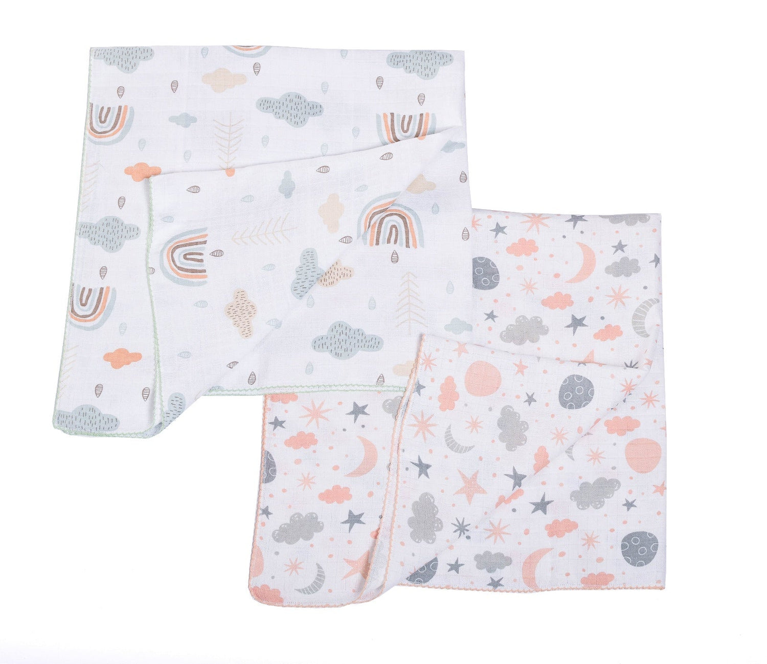 Rainy Forest & Night Sky Muslin Blanket 2 in 1 Blanket baby miss 