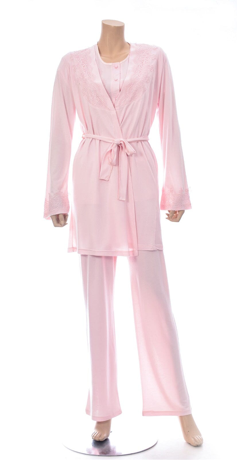 “3 Pieces Pajama Set Long Sleeve -Pink maternity sleepwear Xses 