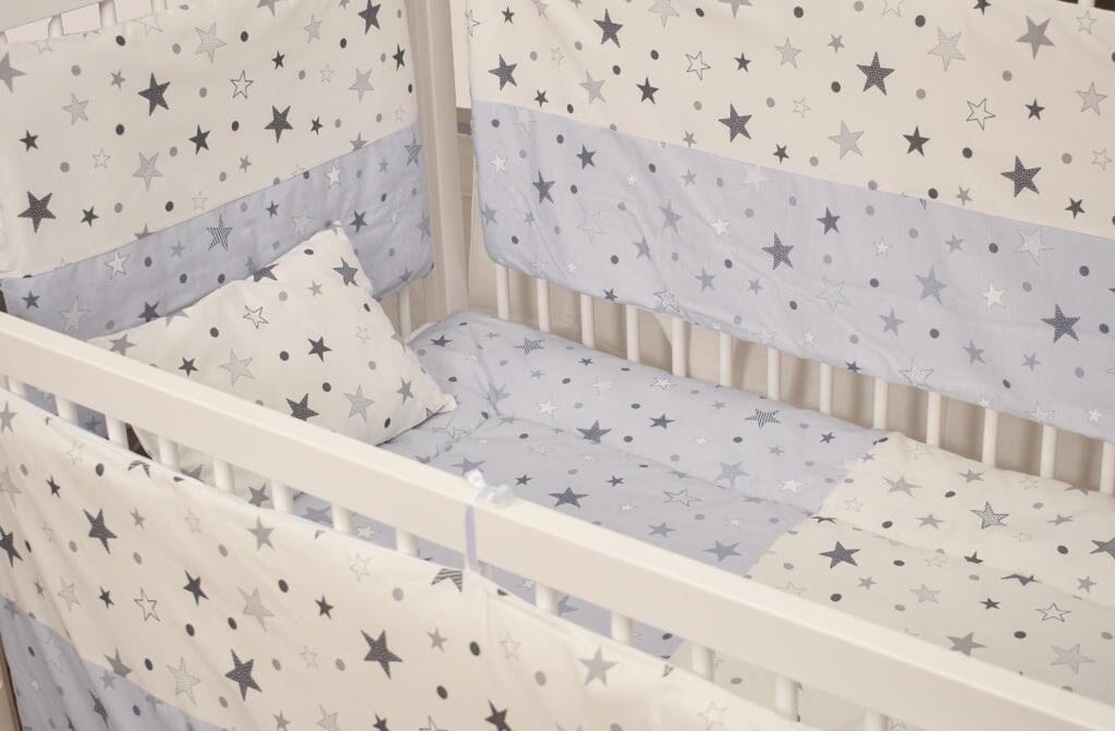 7 Pieces Baby Stars Design Bedding Set Baby Bedding Set jasmine 