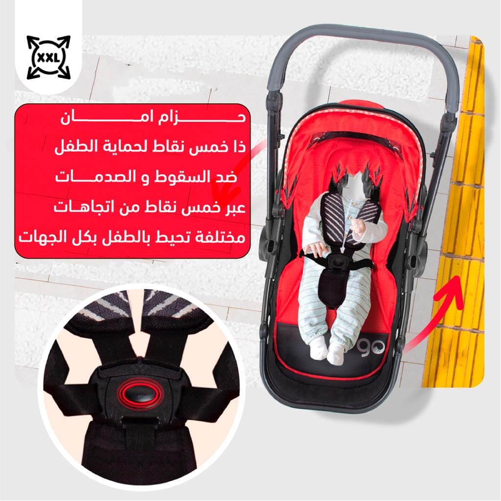 Kiwi Go Stroller Baby Carriage, Car Seat, Care Bag – Latte 0-36 Months Stroller KIWI 