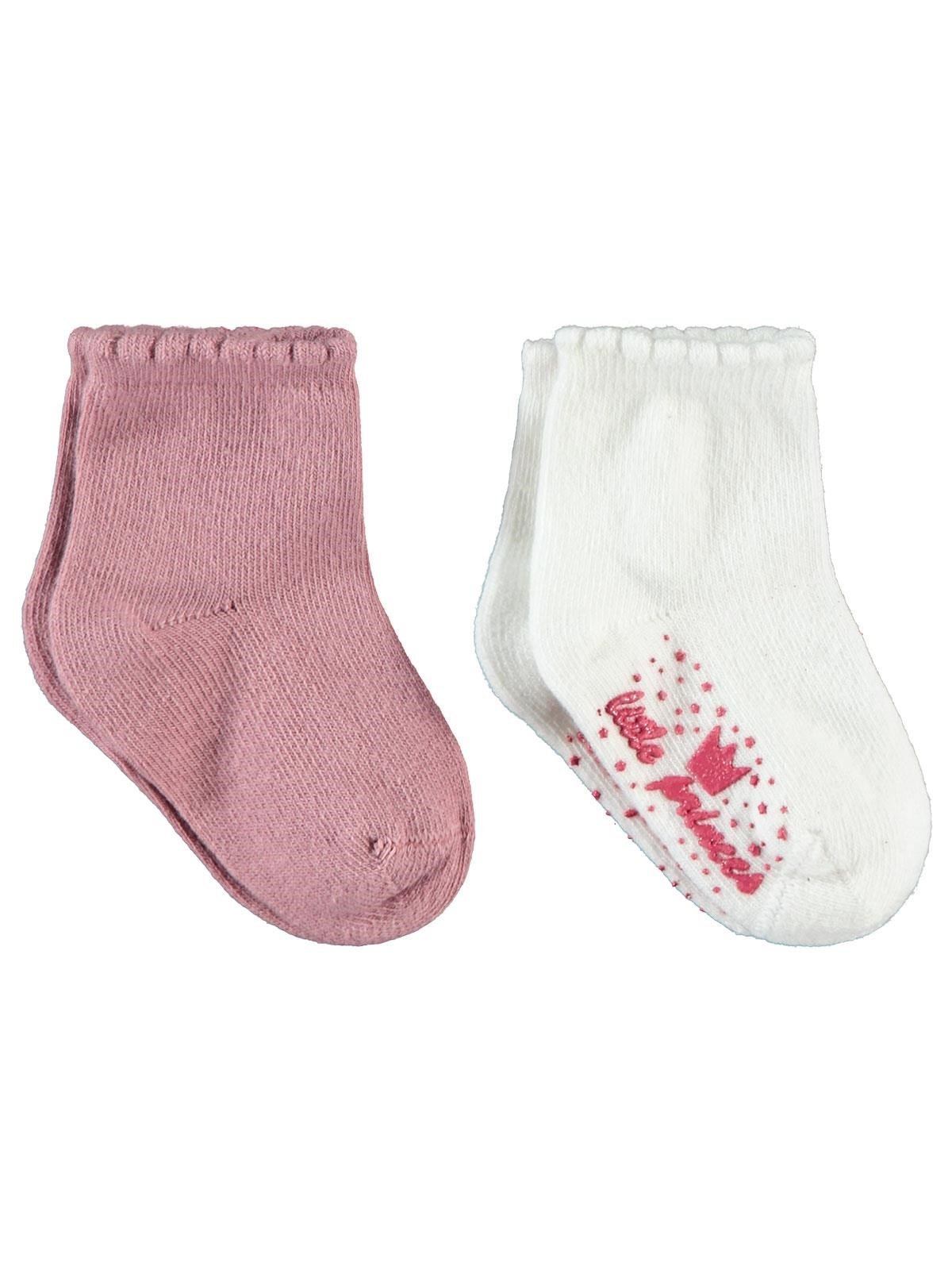 2 in 1 Baby Girl Non Slip Socks General KATAMİNO 