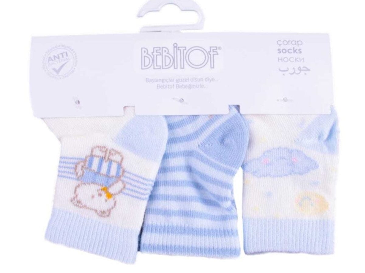3 Pack Cotton Baby Socks General Bebitof 